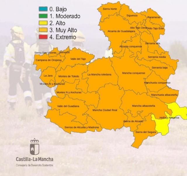 Toda la región está en riesgo muy alto de incendios forestales