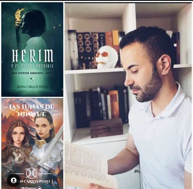 Juan Carlos Pozo con sus dos novelas