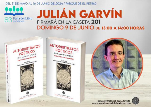 El talaverano Julián Garvín, protagonista de la Feria del Libro de Madrid