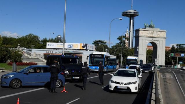 Imagen de un control en la capital de España