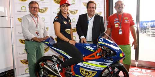 Karlos Arguiñano y Yatekomo patrocinarán a María Herrera en el Mundial de Moto GP