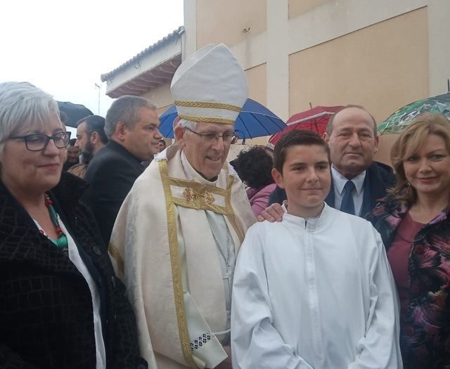 Primera piedra de la restauración de la iglesia parroquial de ONTÍGOLA