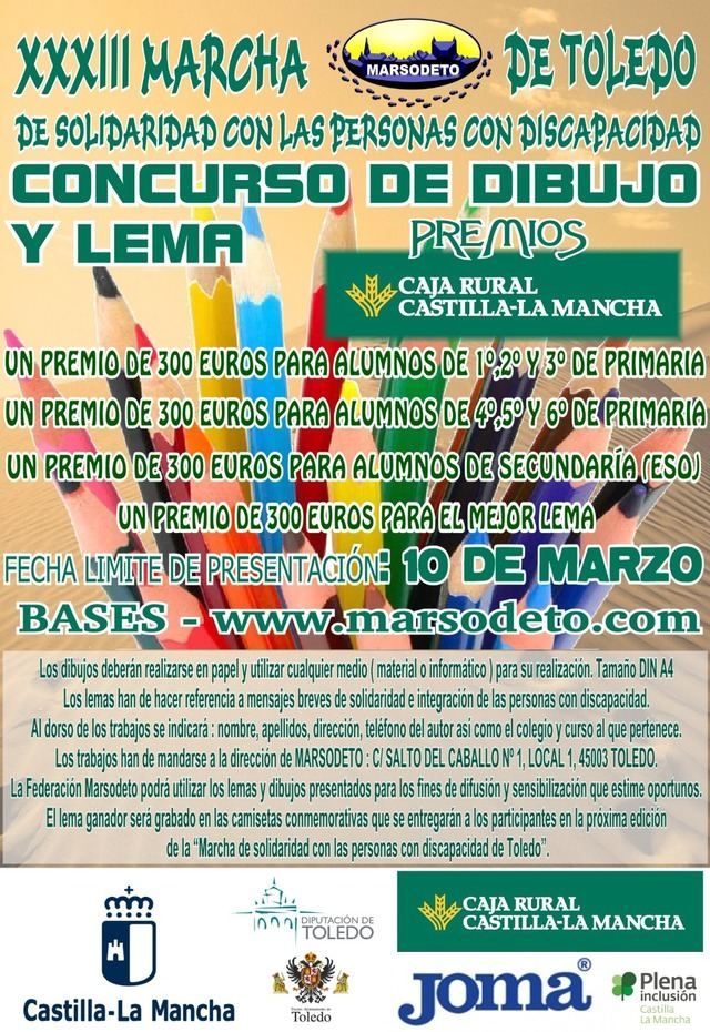 Marsodeto convoca un concurso de dibujo y lema dirigido a centros educativos