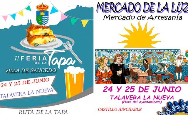 Mercado de la Luz y Feria de la Tapa en Talavera la Nueva los días 24 y 25