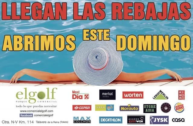 ABIERTO ESTE DOMINGO | Llegan las rebajas al Parque Comercial El Golf