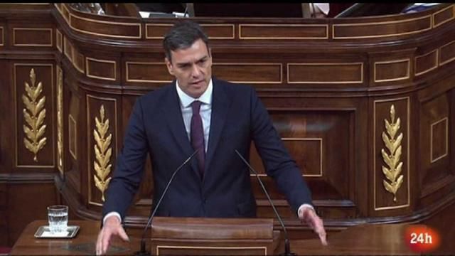 Sánchez durante una comparecencia en el Congreso de los Diputados.