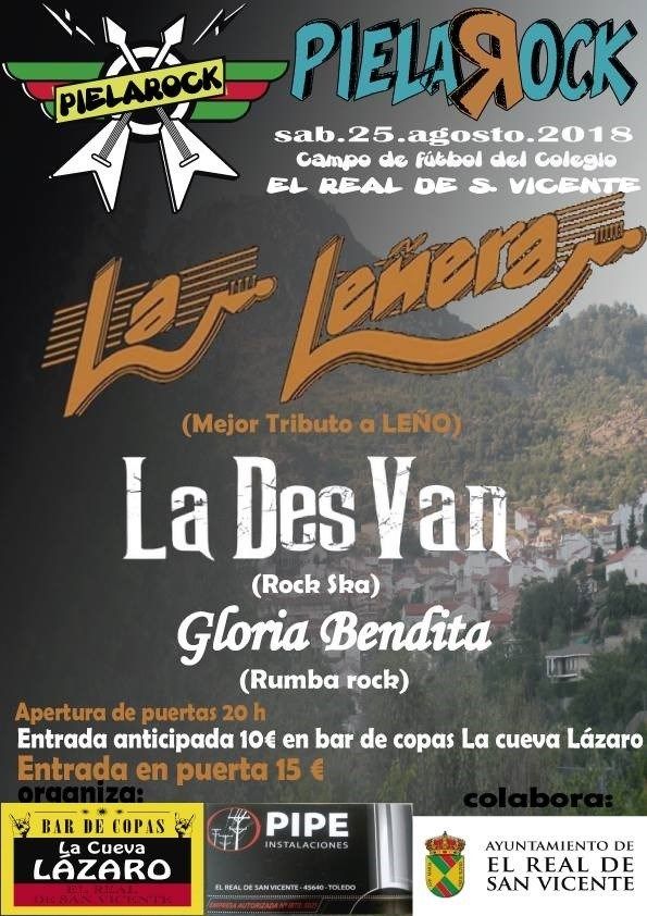 El festival Pielarock celebra su primera edición homenajeando a Leño el 25 de agosto en El Real de San Vicente