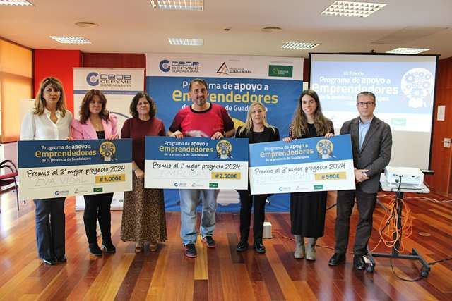 Eurocaja Rural participa en la entrega de premios del 'VII Programa de Apoyo a Emprendedores de Guadalajara'