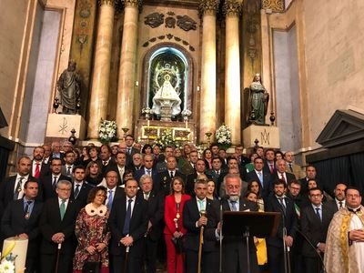 Intercambio de bastones en la Basílica de Nuestra Señora del Prado