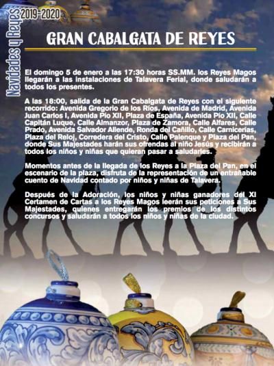 Recorrido de la Cabalgata de Reyes en Talavera