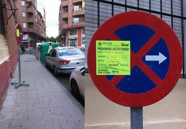 Una señal 'perdida' y una plaza de minusválidos que no se pinta en La Piedad