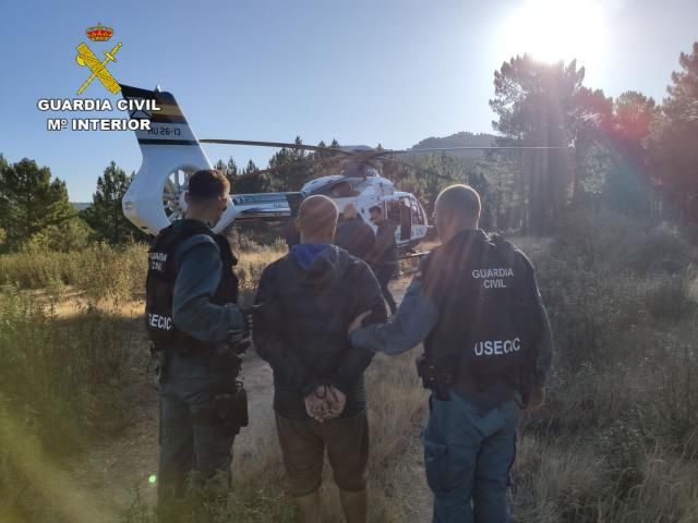 La Guardia Civil desmantela una plantación de marihuana en el Parque Natural de la Sierra de Norte de Guadalajara