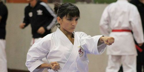 Sandra Sánchez y Raúl Cuerva en la I Copa Iberoamericana de Kárate