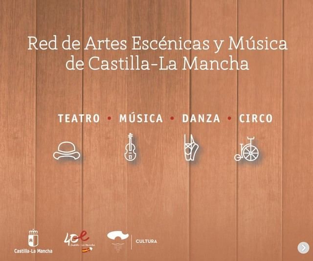 Portada programa 'Red de Artes Escénicas y Música de Castilla-La Mancha'.