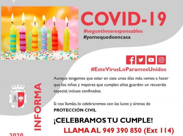 CORONAVIRUS | La sonora iniciativa de Protección Civil para celebrar cumpleaños durante el estado de alarma