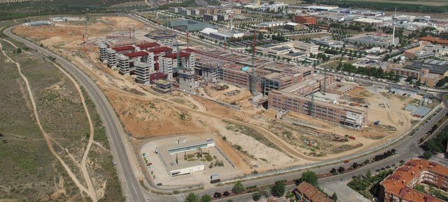 Vista aérea de las obras del nuevo Hospital de Toledo