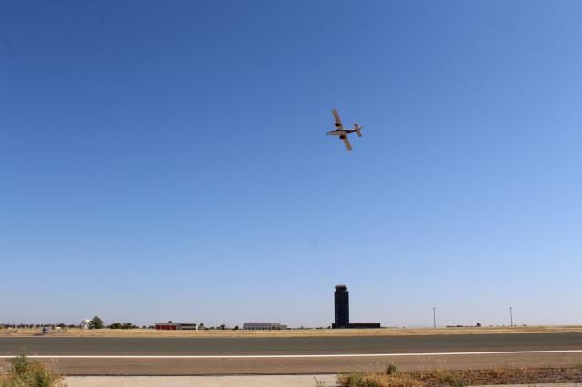 Imagen del último vuelo de calibración del aeropuerto.