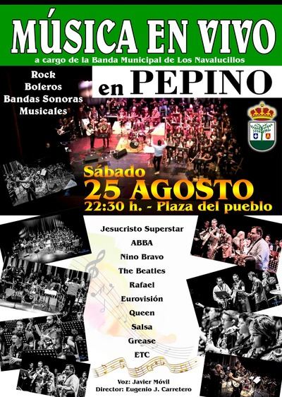 La Banda Municipal de Los Navalucillos deleitará al público pepinero durante su próximo concierto