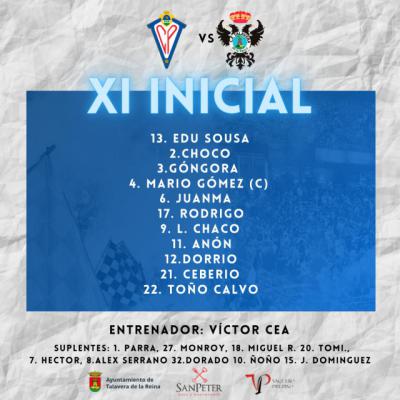 FÚTBOL | Este es el once inicial con el que se enfrentará el CF Talavera al CP Villarrobledo