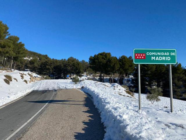 FILOMENA | Así se diferencian las carreteras de CLM con las de Madrid