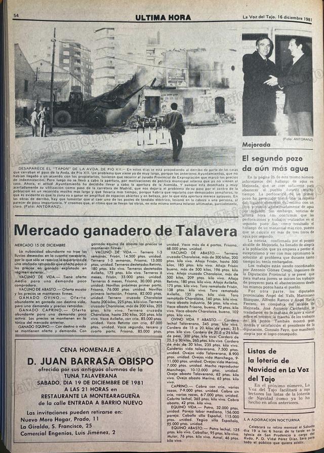 Esta es la historia de la actual Avenida Pío XII de Talavera