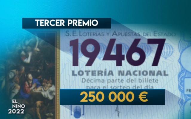 Acaba de salir el tercer premio de 'El Niño': 19.467