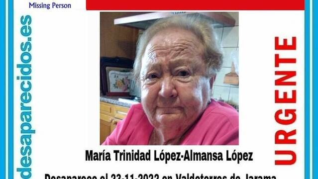 Buscan a María Trinidad, desaparecida el martes cerca de Guadalajara