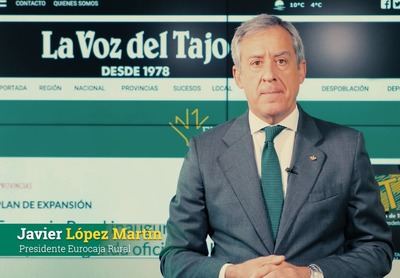 Javier López Martín, presidente de Eurocaja Rural, nos felicita por nuestro 45 aniversario