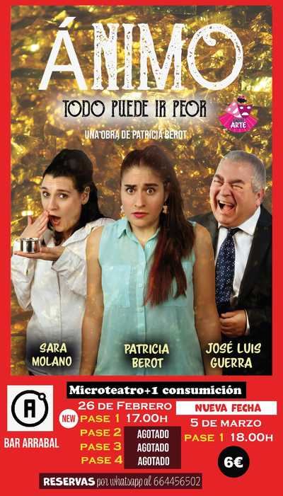 Este domingo no te pierdas la obra de microteatro "Ánimo, todo puede ir peor"