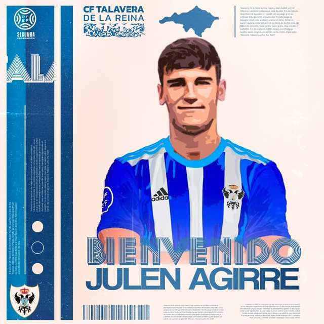 Julen Agirre se une a las filas del CF Talavera de la Reina.