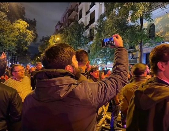 El talaverano Manuel Mariscal, protagonista en la manifestación de Ferraz