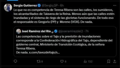 El zasca de Sergio Gutiérrez a un diputado de Vox en Andalucía por las fuertes tormentas de Talavera