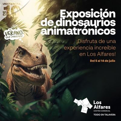 Dinosaurios animatrónicos invaden Los Alfares en julio