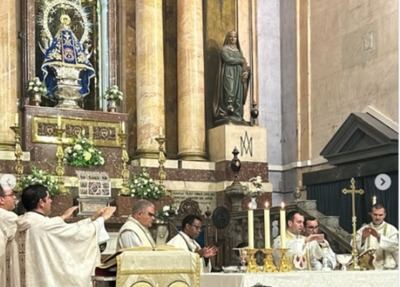 Jorge Casitas, sacerdote pepinero, oficia su primera misa en la Basílica del Prado