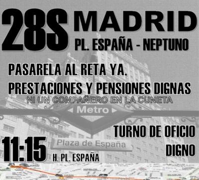 Abogados y procuradores se movilizarán en Madrid exigiendo pensiones justas y un turno de oficio digno