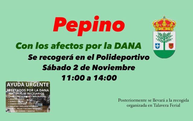 Pepino se moviliza para ayudar a los afectados por la DANA