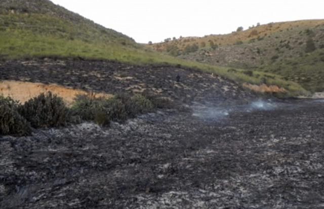 Fotografía de archivo de un incendio en Yeste