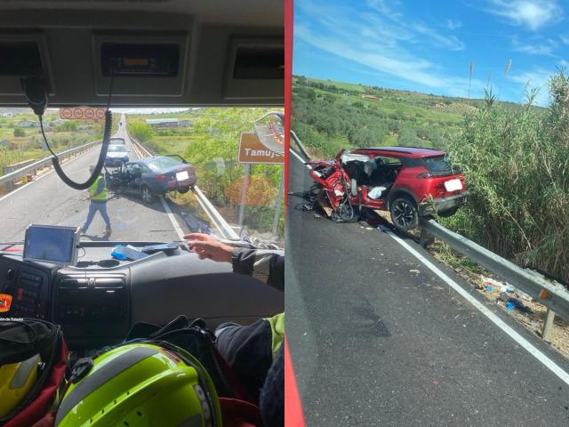 Heridos tras el choque frontal de dos vehículos en la N-502 cerca de Talavera