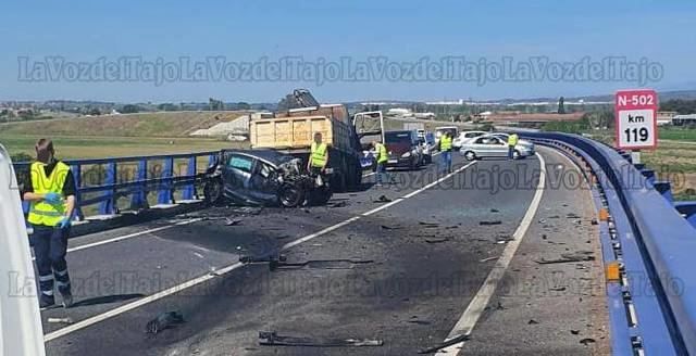 Accidente en la N-502 a la altura de Talavera