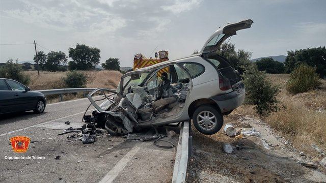 Un impactante accidente en Escalona deja a cuatro personas heridas, entre ellas un niño de 10 años