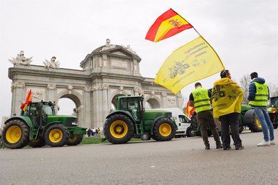 1.500 tractores se movilizaron ayer en Madrid en un protesta 'histórica'