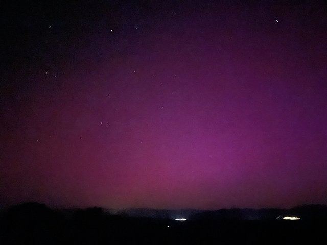 La aurora boreal vista desde Segurilla (Toledo) 