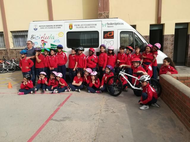 'BiciAula' ya ha pedaleado con 495 alumnos de Talavera y de la comarca