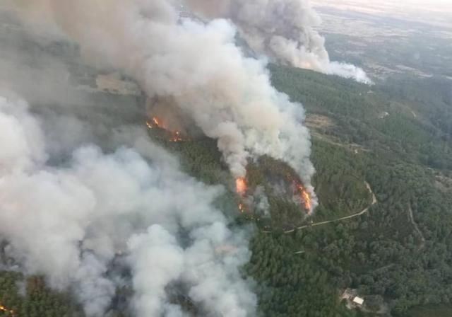 Así evoluciona el incendio de Villanueva de la Vera