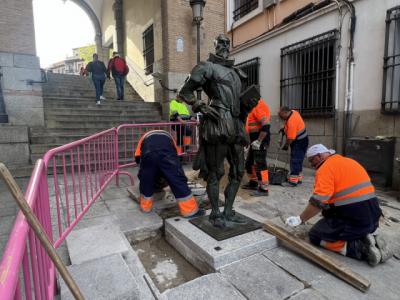 'Adiós' a la estatua de Cervantes en Toledo: este es el motivo