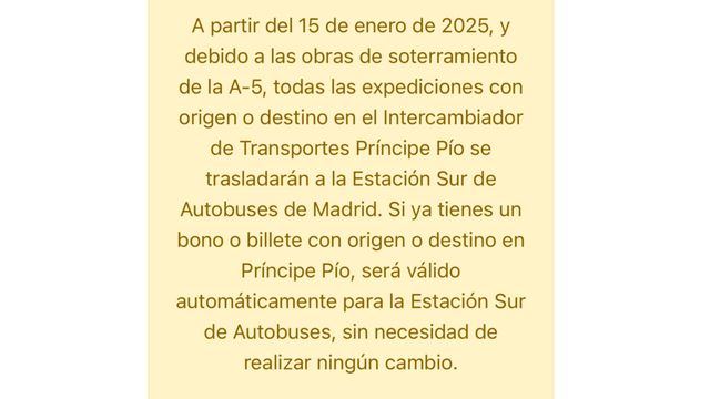 El autobús Talavera-Madrid cambia su parada: ya no irá a Príncipe Pío