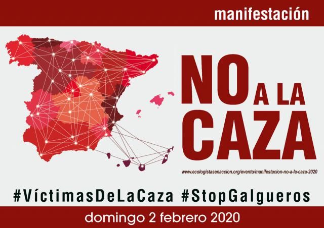 Plataforma 'No a la caza' exige este domingo en 40 ciudades, algunas de C-LM, una Ley que vele por los perros de caza