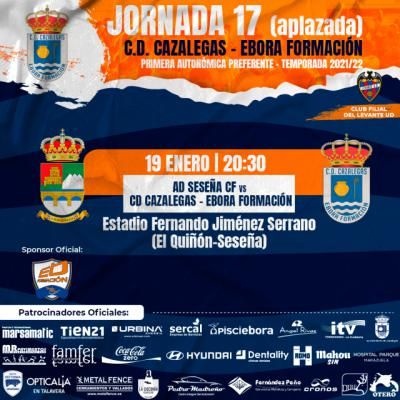 Recuerda que esta tarde juega el CD Cazalegas contra AD Seseña CF