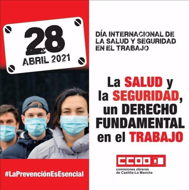 Cartel del Día Internacional de la Salud y la Seguridad en el trabajo. - CCOO