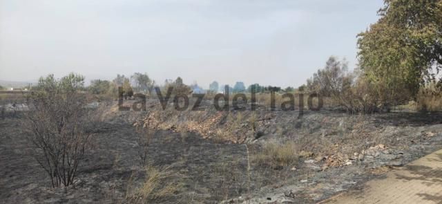 Incendio en Talavera, junto al parque comercial 'El Golf'